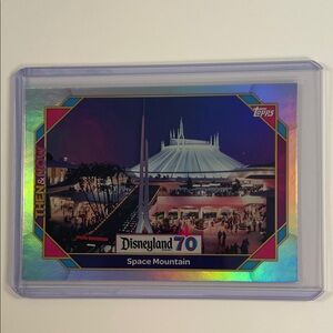Topps Disneyland 70 Space Mountain Trading Card - Blue Holographic